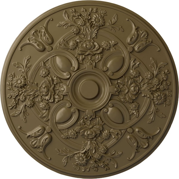 Ekena Millwork Baile Ceiling Medallion (Fits Canopies up to 6"), Hand-Painted Mississippi Mud, 31 1/4"OD x 2 1/4"P CM31BAMMF - main
